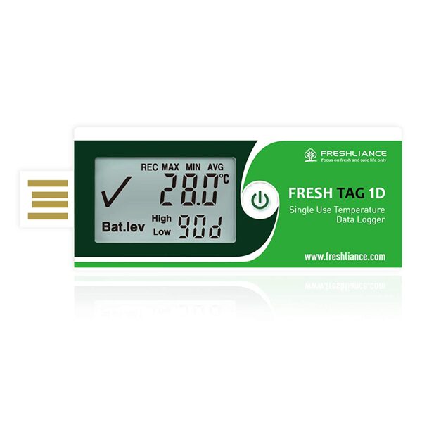 Temperature Data Logger LCD Single Use with PDF Report 7Days